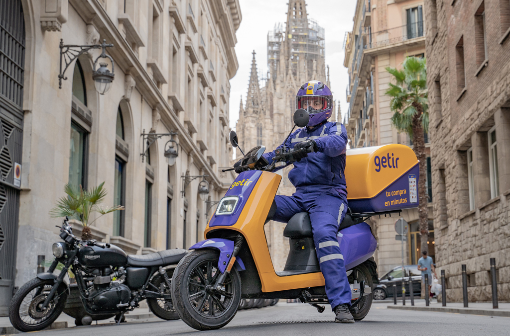 un repartidor de Getir a Barcelona